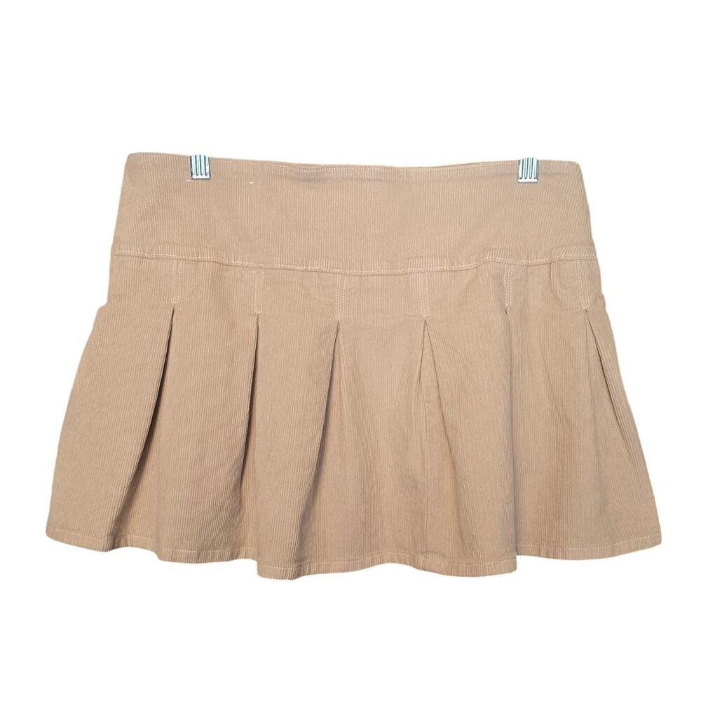 American Eagle Mini Skirt/Skort Womens Size 6 Tan Corduroy Stretch Academia - Picture 2 of 10